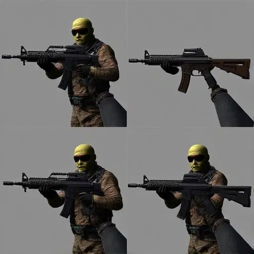 Sticker combination showcase with Katowice stickers on weapon skins